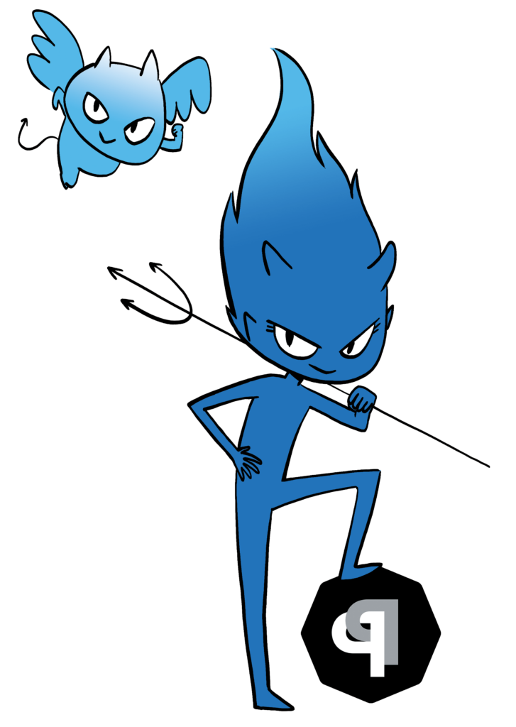 New 聚 Blue Devil transparent logo